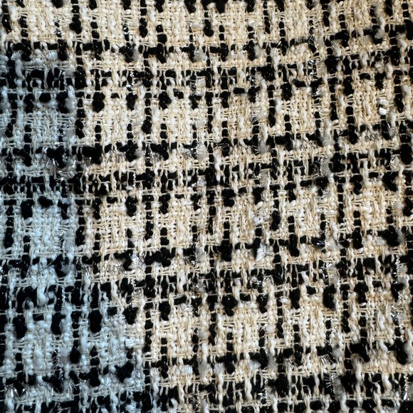 Black and White Tweed Mini Skirt - Picture 9 of 12